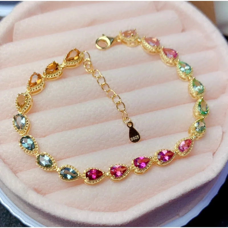 Exquisite Colorful Cubic Zirconia Luxury Bracelet