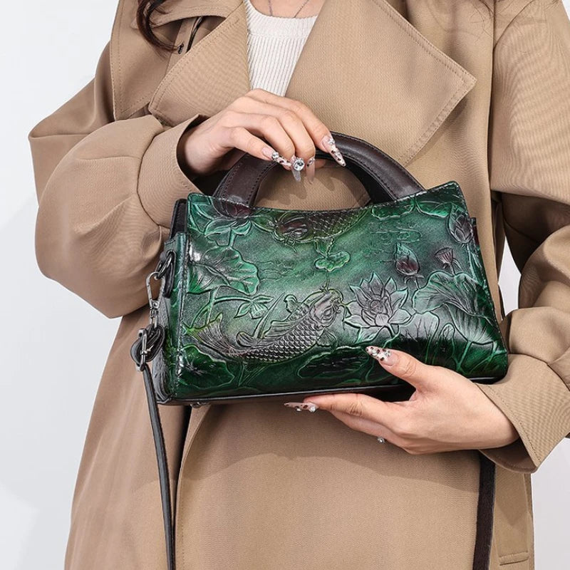 Light Luxury Retro Ethnic Printed Handbag Crossbody Bag