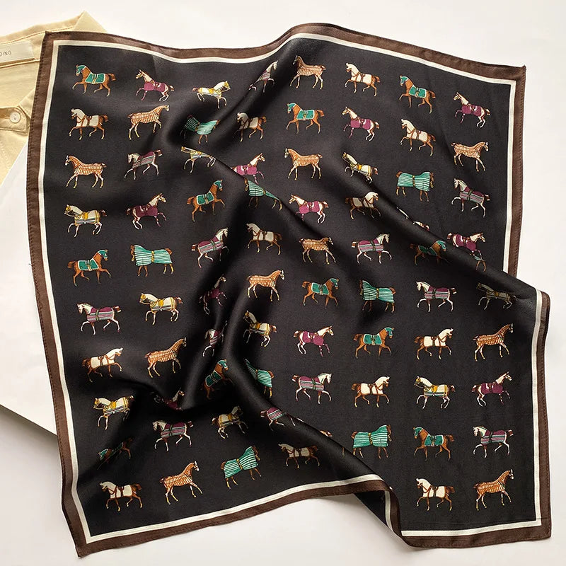 100% Real Silk Scarf Women Square Scarves Bandana
