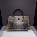 Luxury Design Quality Cowhide Snake Pattern Shoulder Bag
