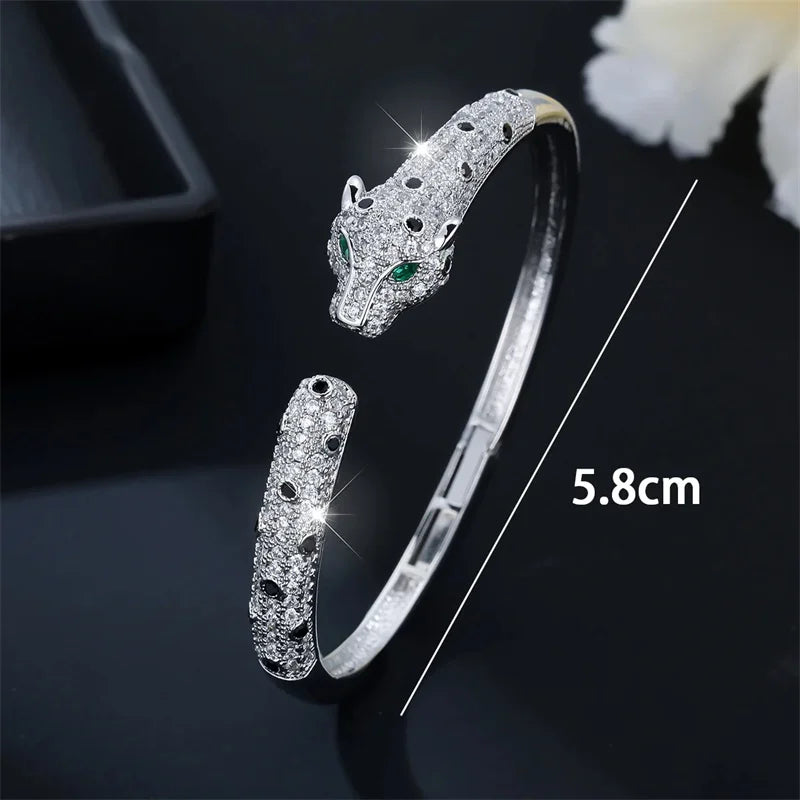 Fashion Design Zinc Alloy Leopard Head Barcelet