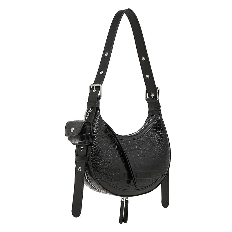 Genuine leather Crossbody Bag Fashion Crocodile Pattern Handbag