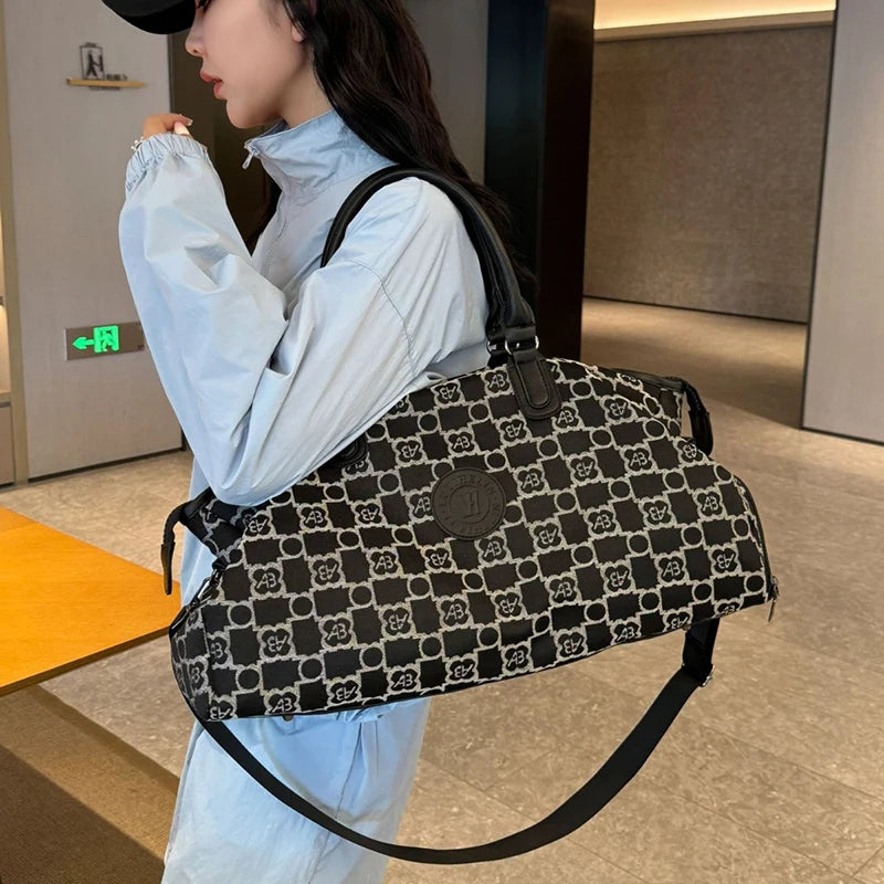 Large Capacity Oxford Cloth Travel Bag Fitness Bag Shoulder Bag Crossbody Bag