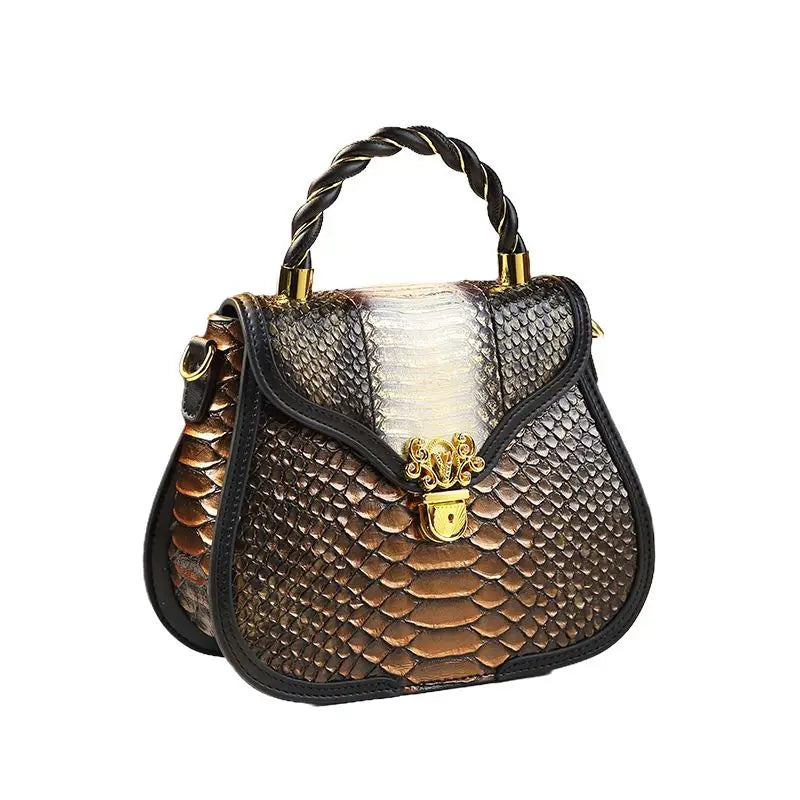 Luxury Design Fashion Color Contrast Leather Shoulder Cross Bag