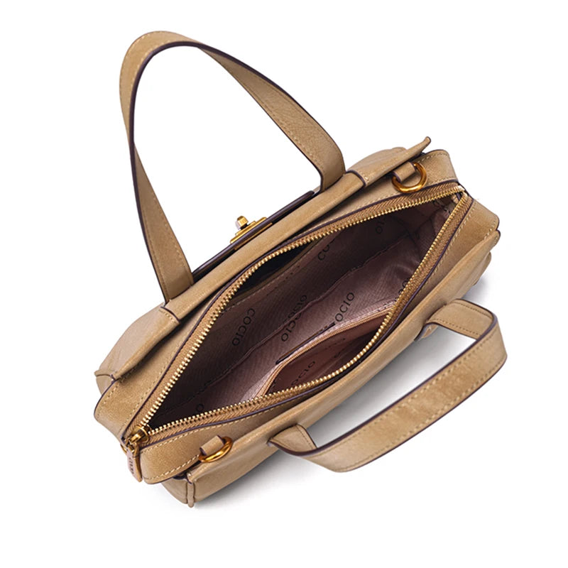 Fashionable Retro Brown Suede Handbag For Women
