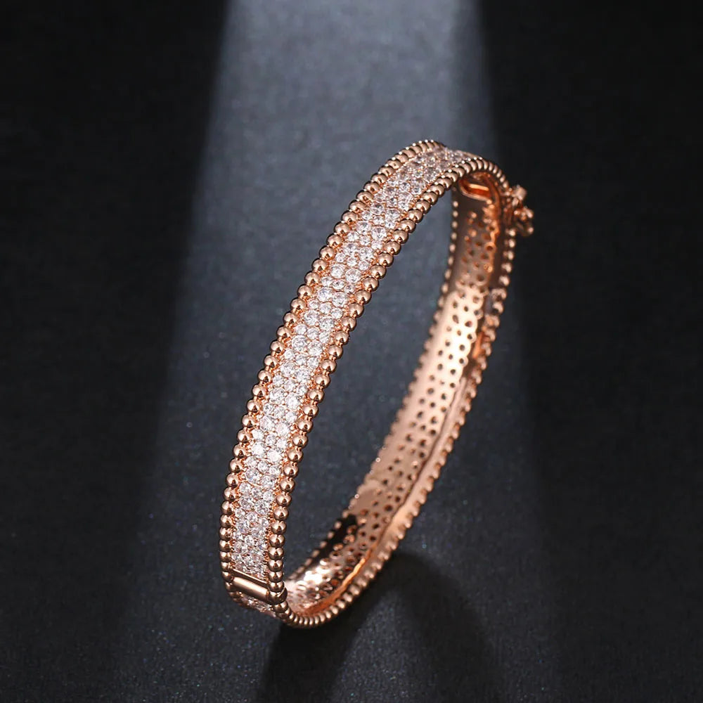 Leaf Zircon Bracelet Luxury Fashion Classic Plant Large Flower Bracelet