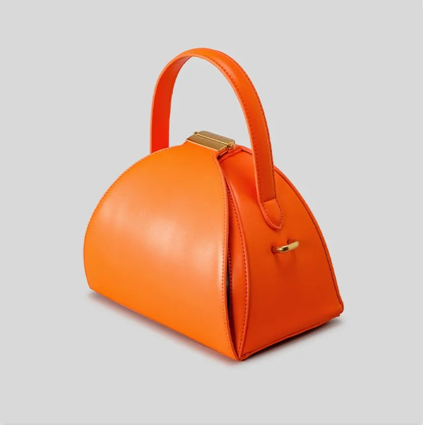 Fashion Niche Design Semi-circular Box Shape Crossbody Bag