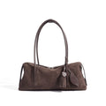 Suede Leather Bag Minimalist Unique Single Shoulder Slouchy Bag