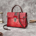 Retro Alligator Pattern Luxury Handbag Genuine Leather Bag