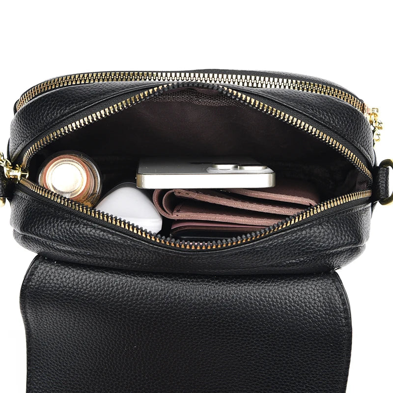 Elegant Soft Leather Shoulder Bag Design Fashionable Crossbody Bag Ladies Purse