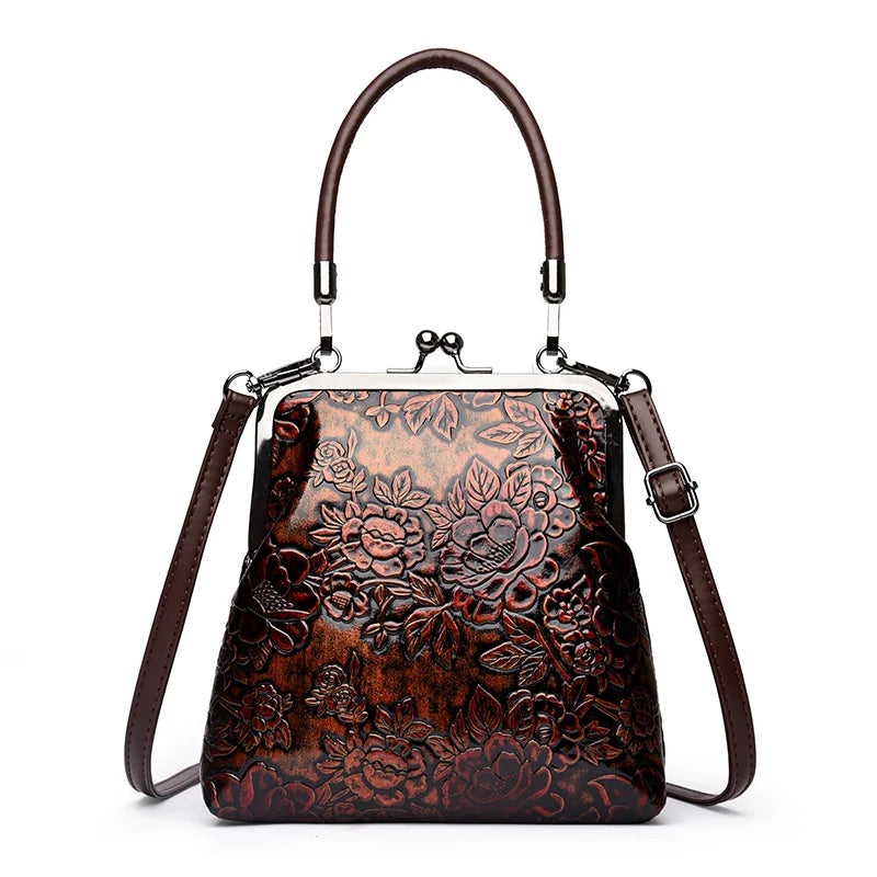 Vintage Handbag Women Shoulder Bag Luxurious Design Round Bag High-quality
