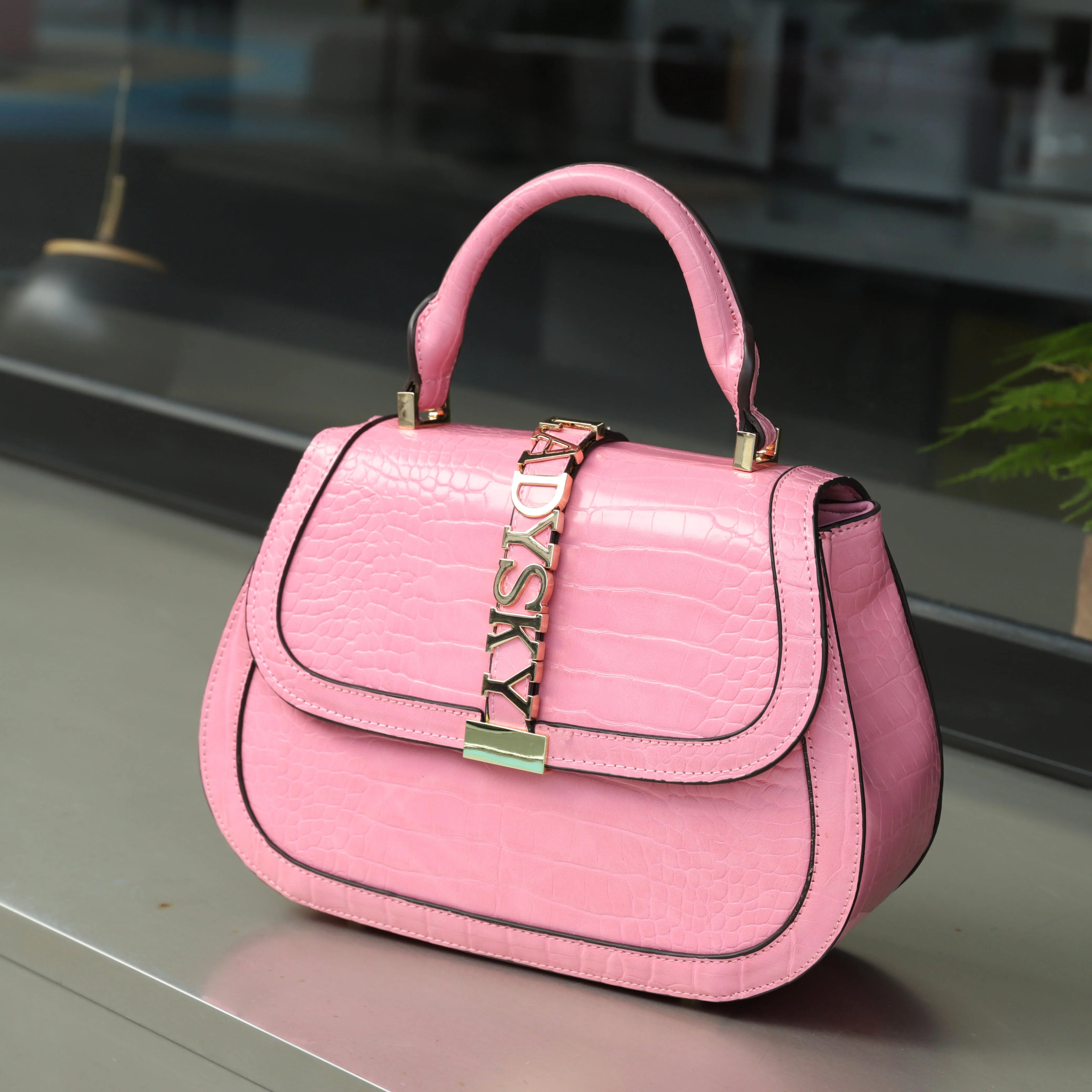 Ladies Fashion Quality Crocodile Pattern Shoulder Handbag