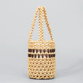 Wooden Bead Handbag Handmade Woven Bag Design