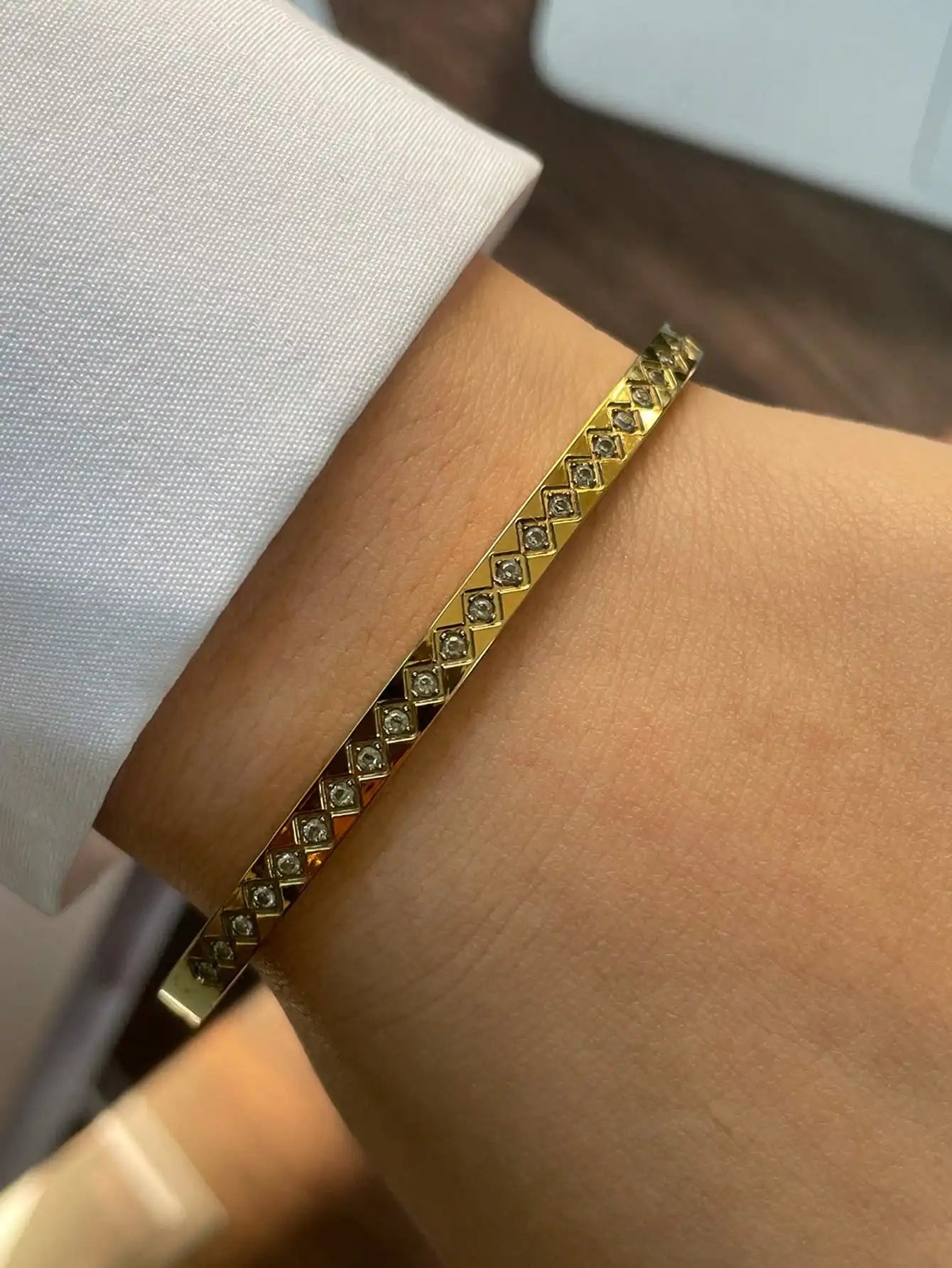 1PC Luxury Gold & Silver Horseshoe Chunky Chain Bracelets