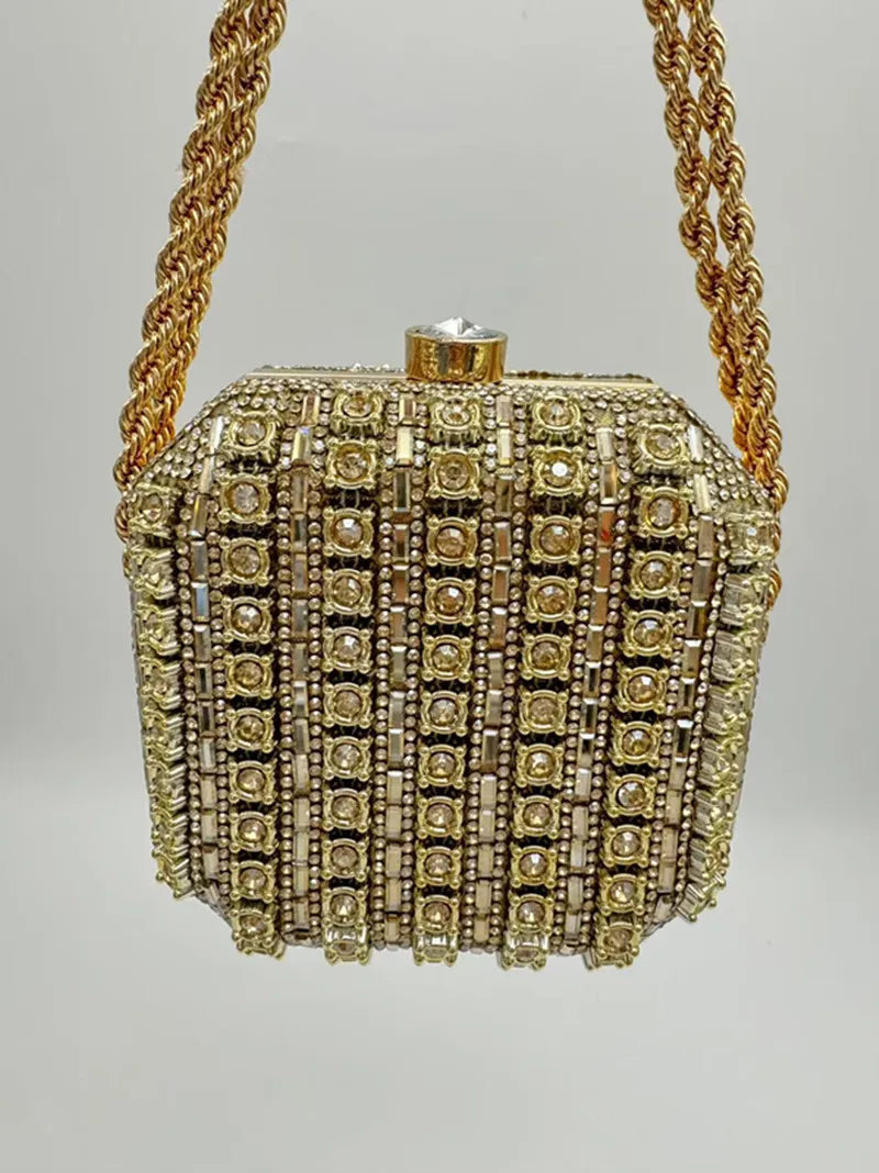 Fashion dinner bag pearl button handbag formal bag shell chain bag crossbody bag