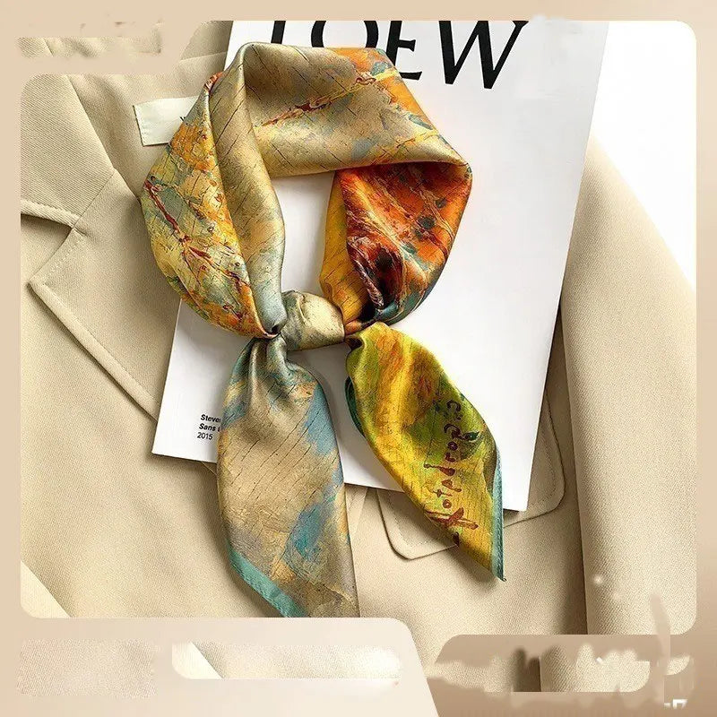 100% Silk Scarf Elegant Luxury High Quality Fashion