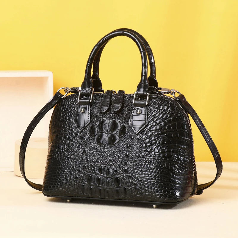 Luxury Handbag Genuine Leather Crocodile Pattern High Quality