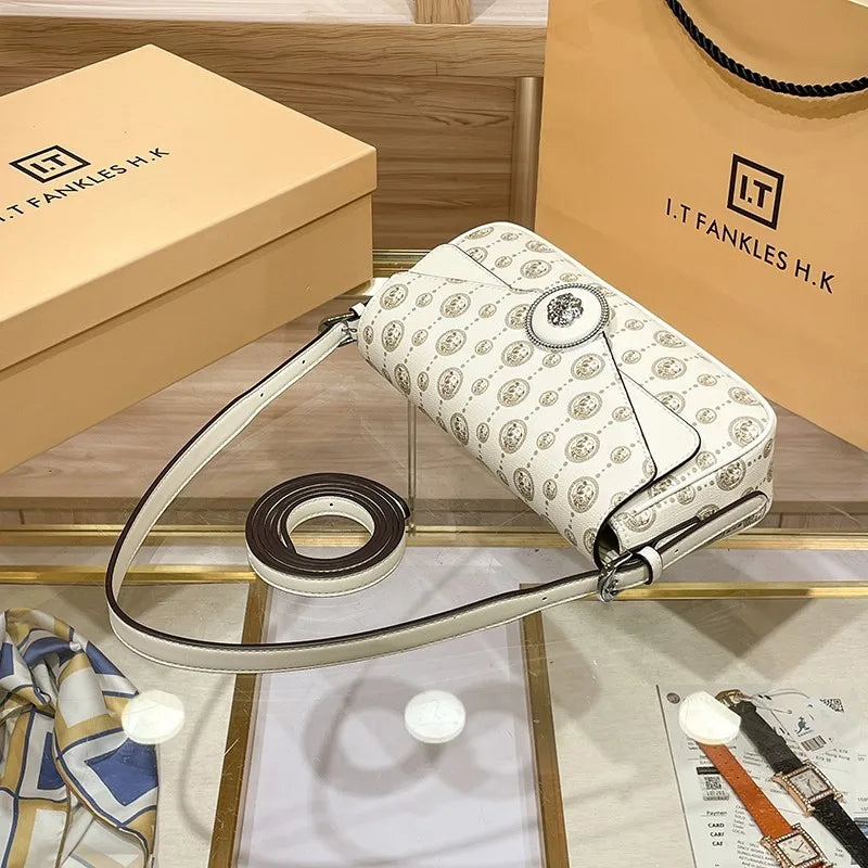 Brand women's shoulder bag high-end texture niche design