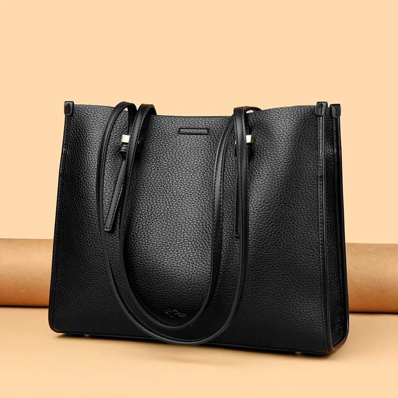 Large Capacity Tote Bags High Quality Soft Leather Luxury Handbag