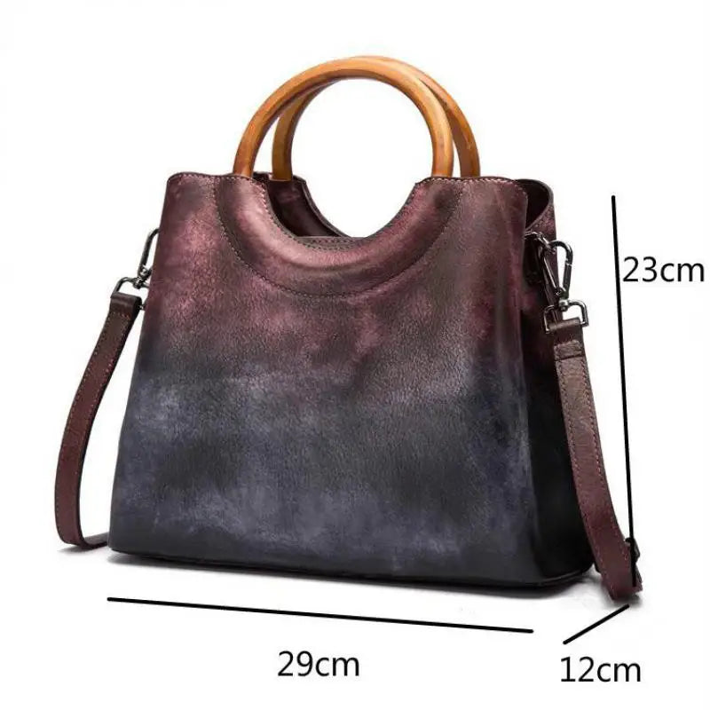 Retro Handmade Genuine Leather Shoulder & Crossbody Bag