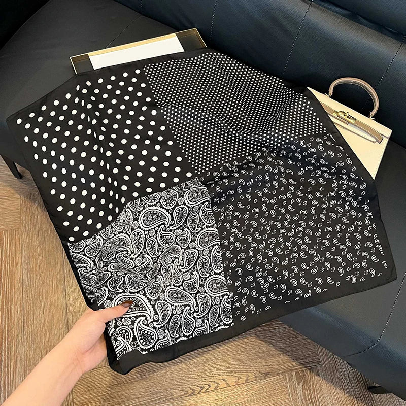 Imitation Silk Printed Square Scarf Fashion Accessories