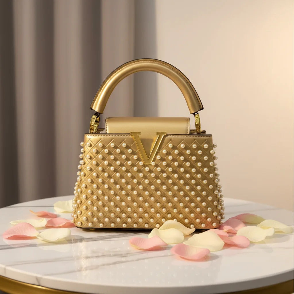 Fashionable Pearl Design Quality Luxury Shoulder Handbag