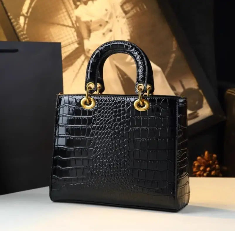 Small Shoulder Crossbody Handbag Crocodile Pattern Bags