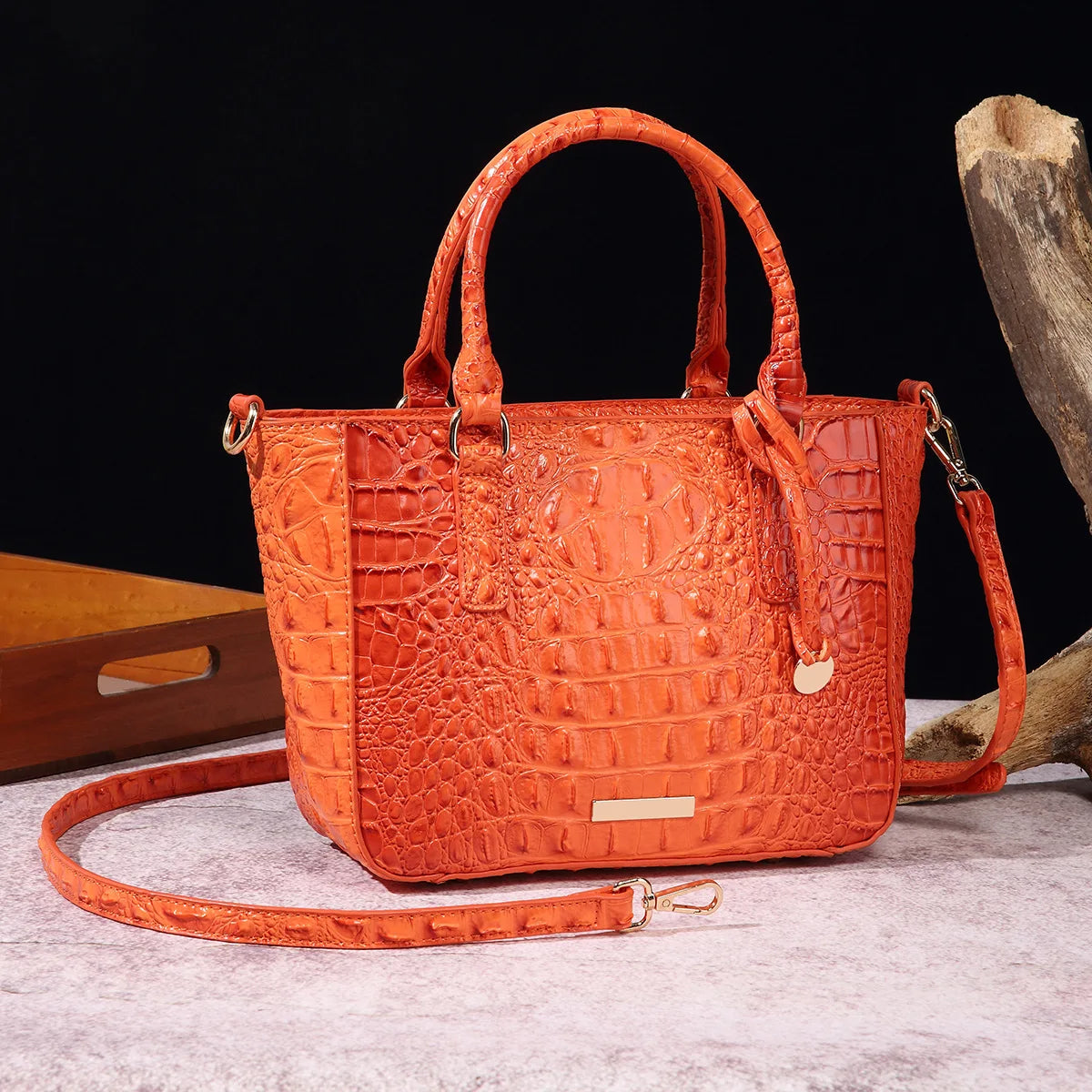 Crocodile Pattern Crossbody Bag Fashion Design Luxury Bag