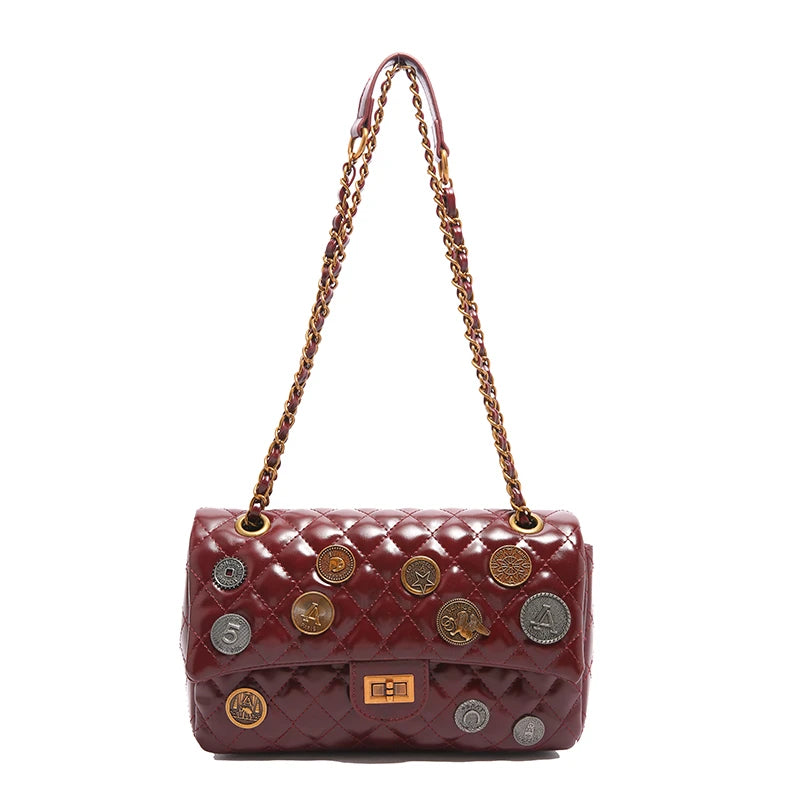 Stylish Leather Crossbody Bag for Women Ladies Luxury Brand Design Handbag