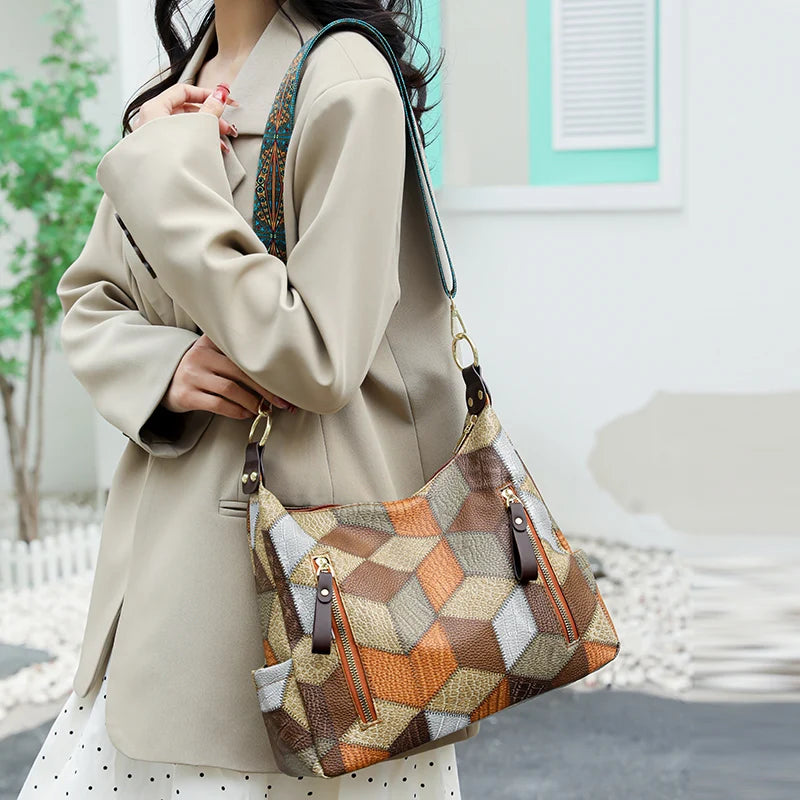 Women Bag Soft PU Leather Purse Quality Shoulder Messenger Bag Large Capacity