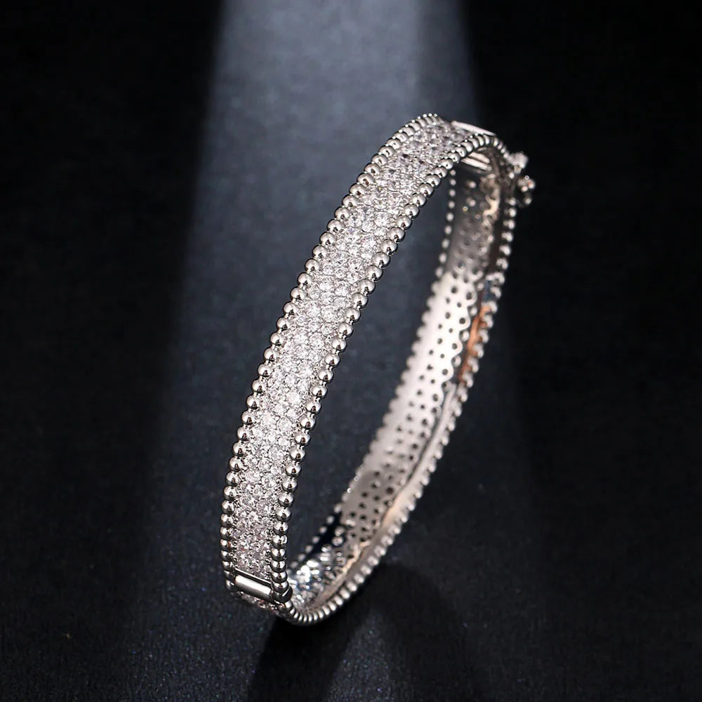 Leaf Zircon Bracelet Luxury Fashion Classic Plant Large Flower Bracelet