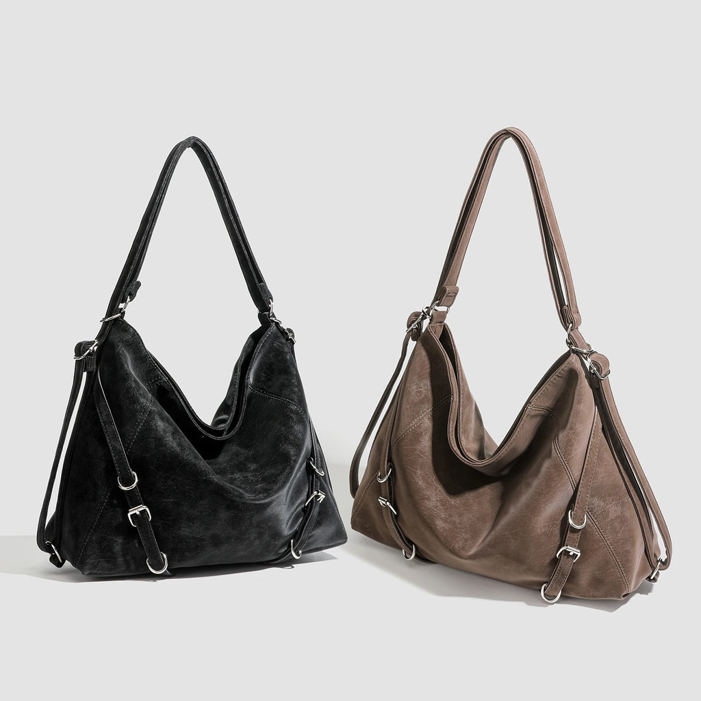 Large-Capacity Multi-Functional PU Leather Crossbody Bag