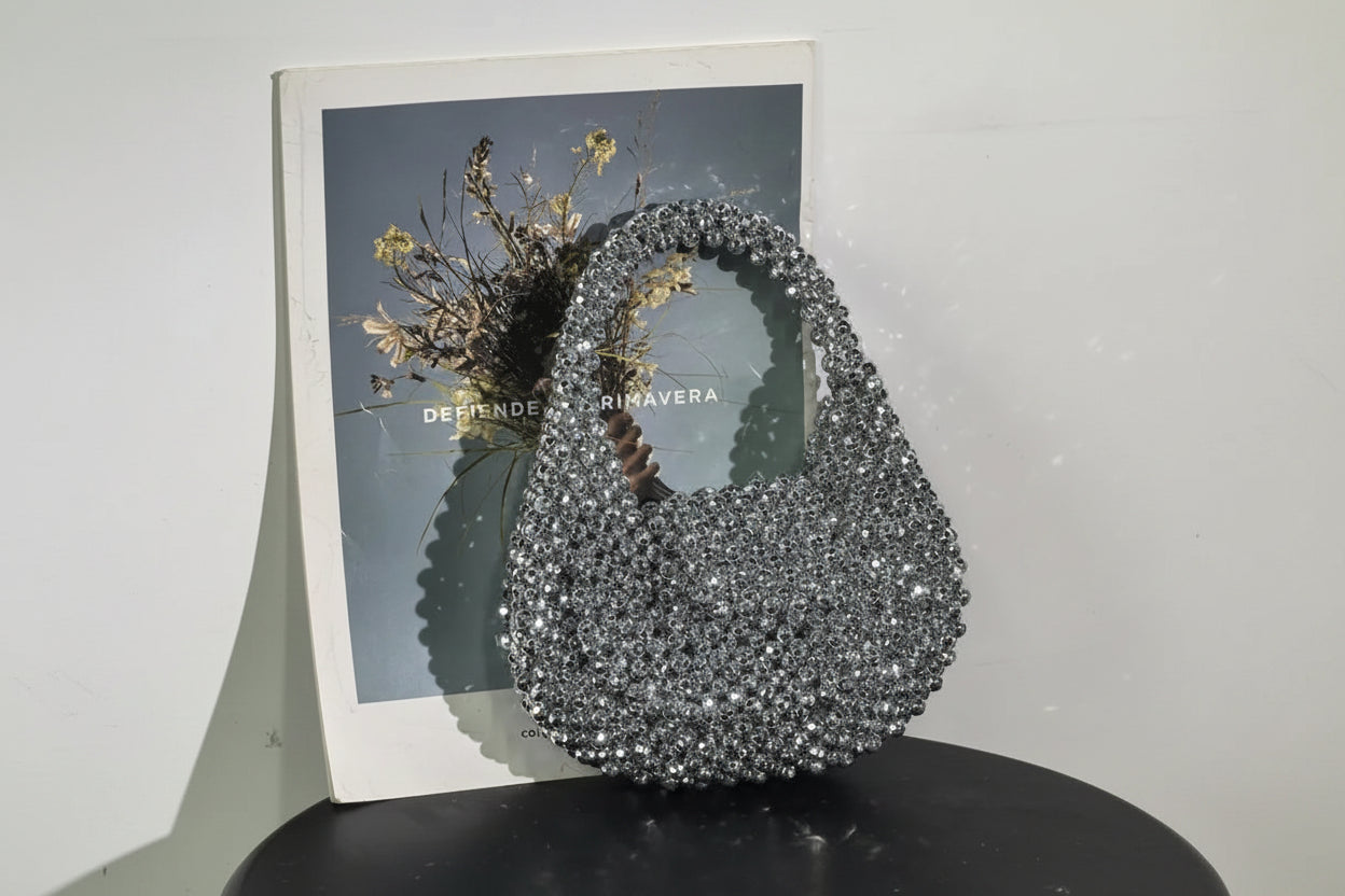 Sweet Design Fashion Handmade Bead Woven Handbag