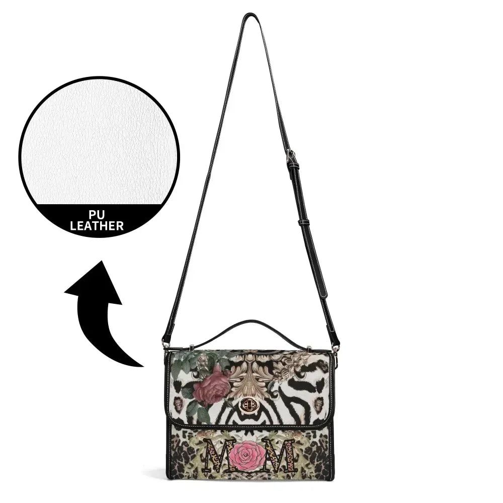 PU Leather Satchel Bag Adjustable Shoulder Strap Convenient Top Handle Bag