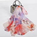 Chiffon Pure Silk Ladies Scarf Long 100% Silk Shawl