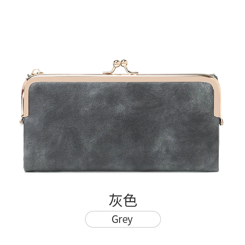 Multi Functional Long Wallet Vintage Clutch Coin Purse Card Holder Zipper Wallet