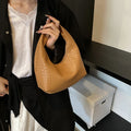 Classic Fashion Woven Embossed Soft PU Leather Small Top Handle Shoulder Bag