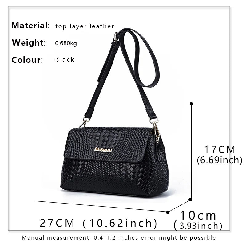 Fashion Cowhide Versatile Genuine Leather Shoulder Bag
