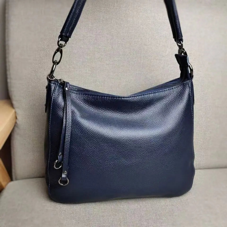100% Genuine Leather Women's Shoulder Bag High Quality Cowhide Handbag