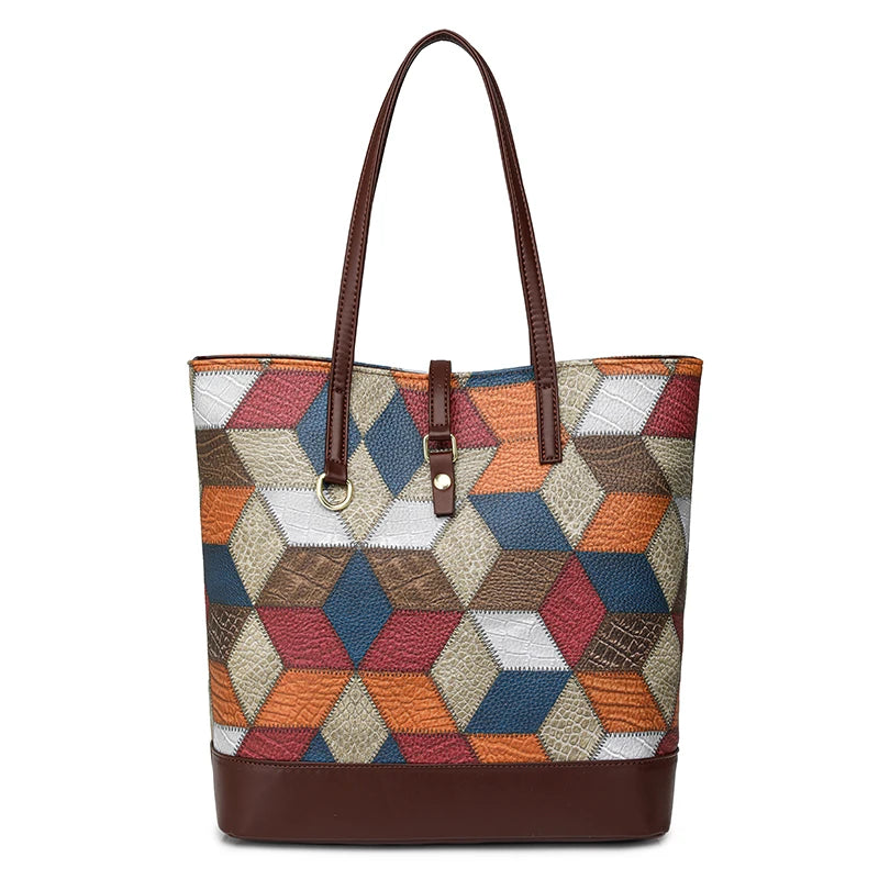 Soft Leather Large Capacity Tote Handheld Single Shoulder Bag