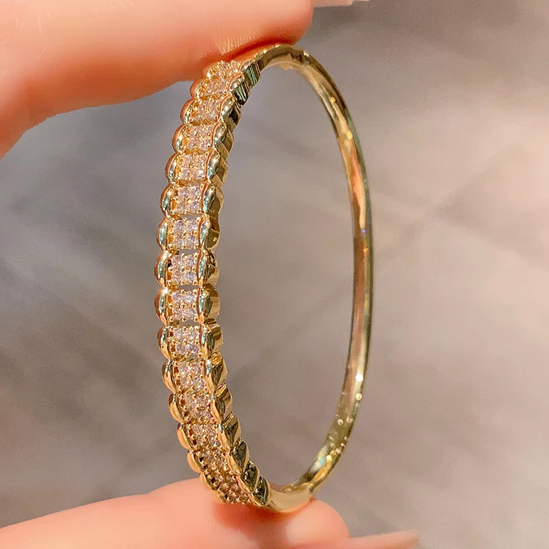 Fashion Zircon Luxury Adjustable Full Bangle Fashion Women's Bracelet Jewelry