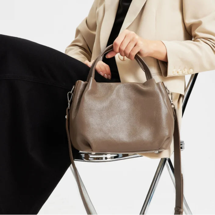 Women's genuine leather cowhide handbag ladies shoulder bag luxury bags