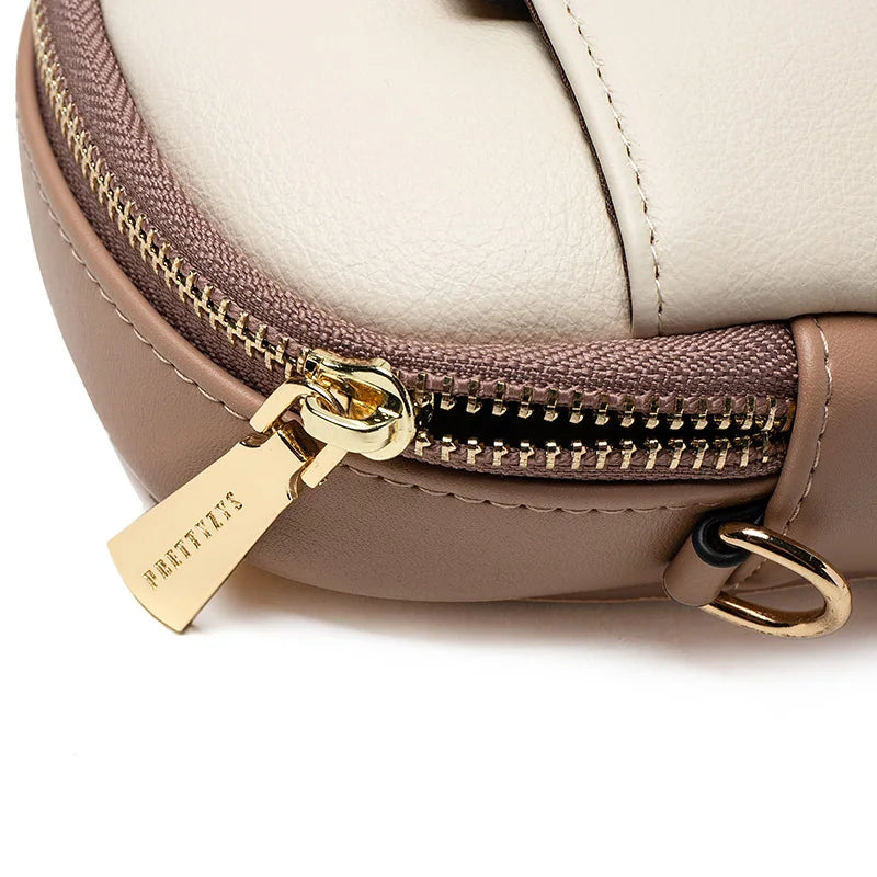 Mobile phone bag female soft PU leather small fresh high-grade fashion zipper large