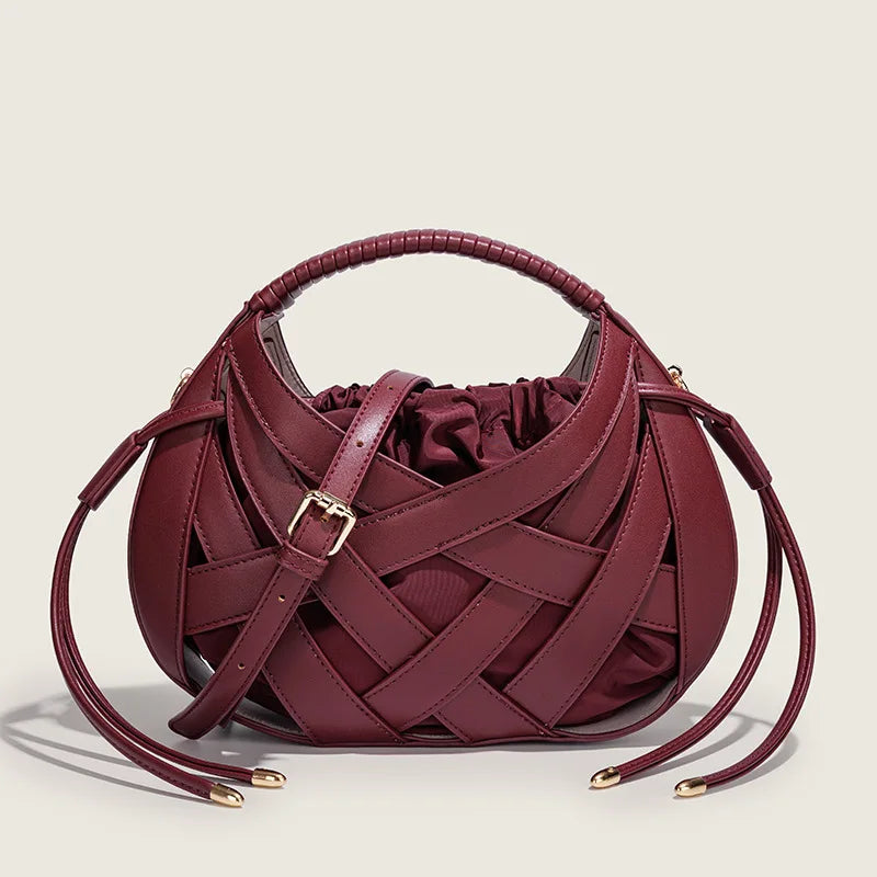 Hollow Woven Nest Bag Unique Premium Textured Shoulder Bag