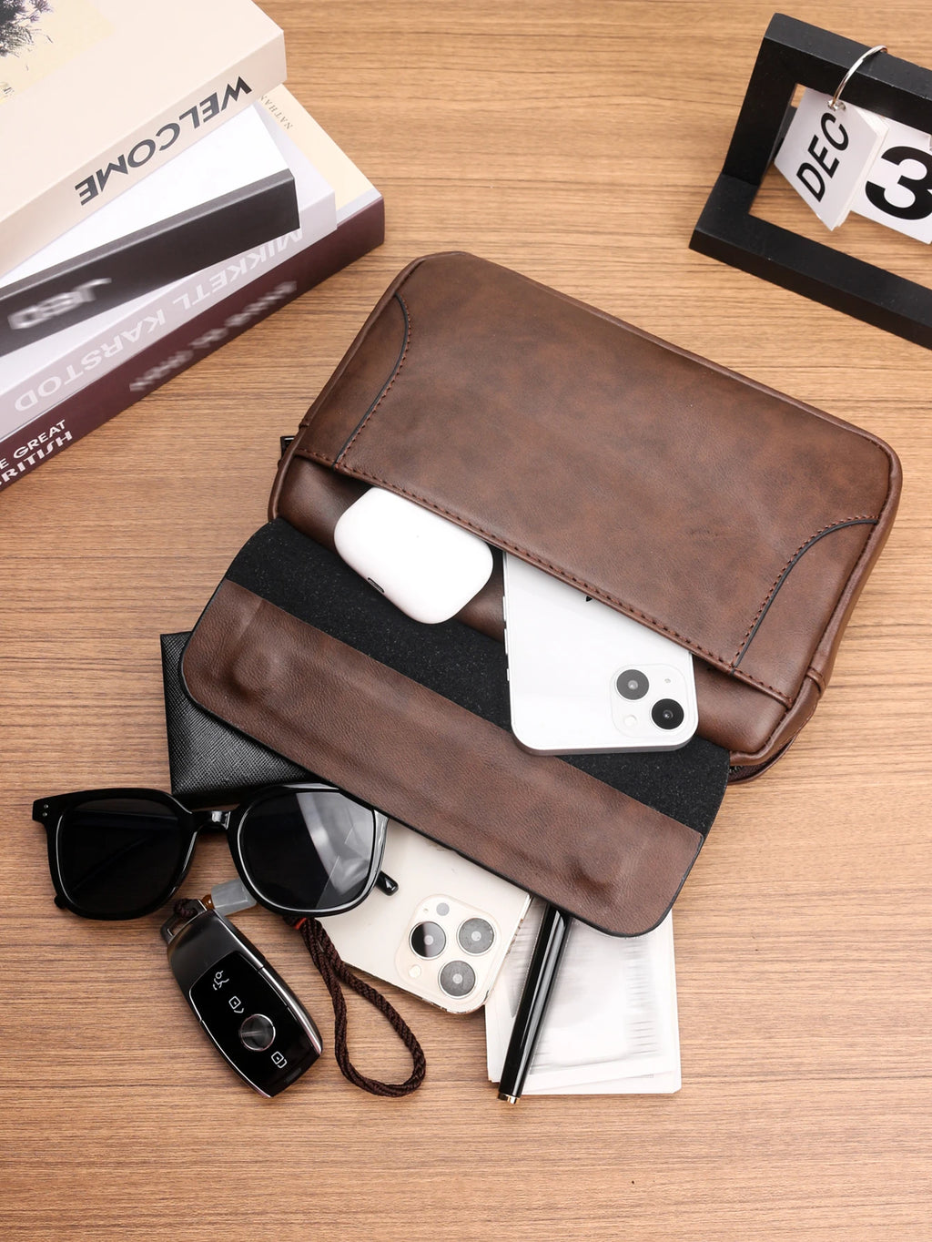 Minimalist Retro Large Capacity Multifunctional Wristlet Clutch Cell Phone Bag