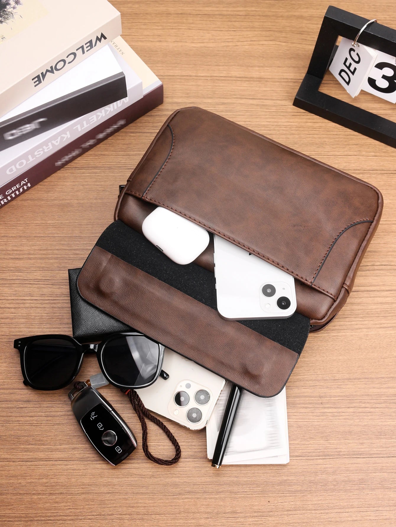 Minimalist Retro Large Capacity Multifunctional Wristlet Clutch Cell Phone Bag