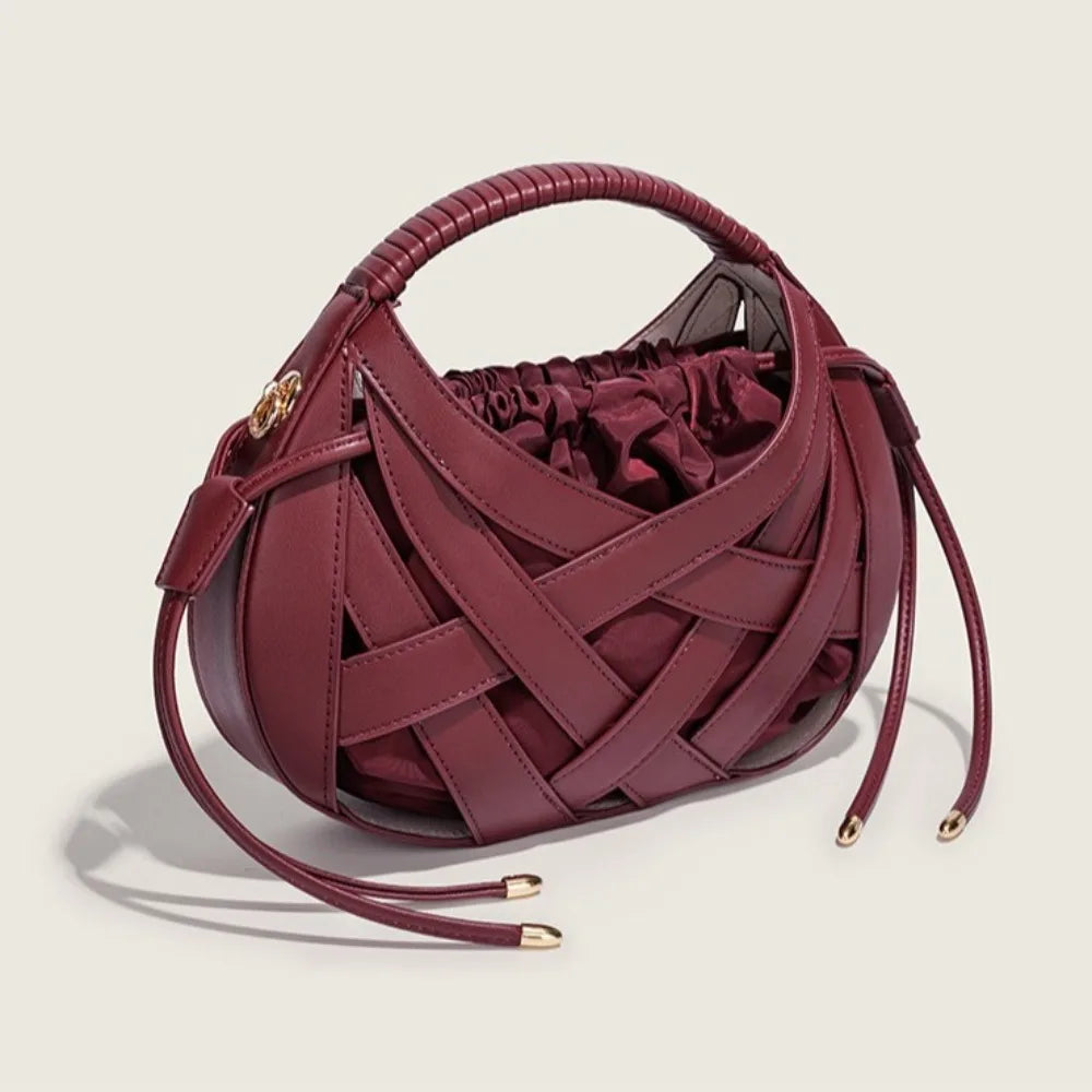 Hollow Woven Nest Bag Unique Premium Textured Shoulder Bag