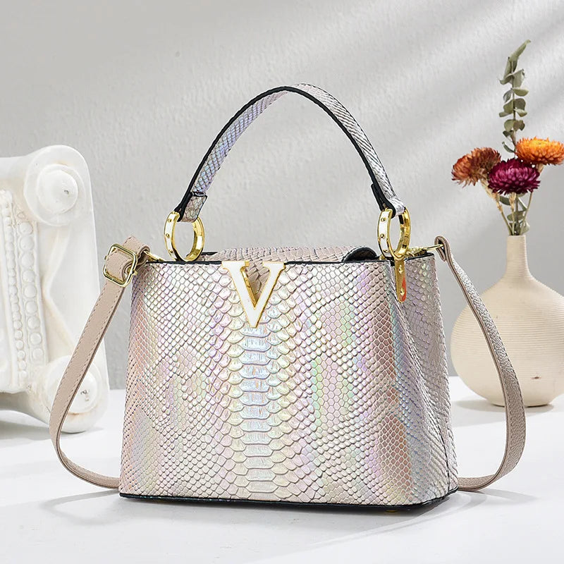 Gradient Color Shoulder Bag PU Leather Crossbody Bag