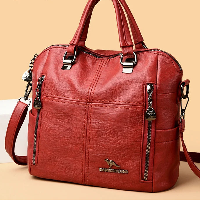 Large Capacity Fashionable Casual Simple Retro Shoulder Crossbody Backpack