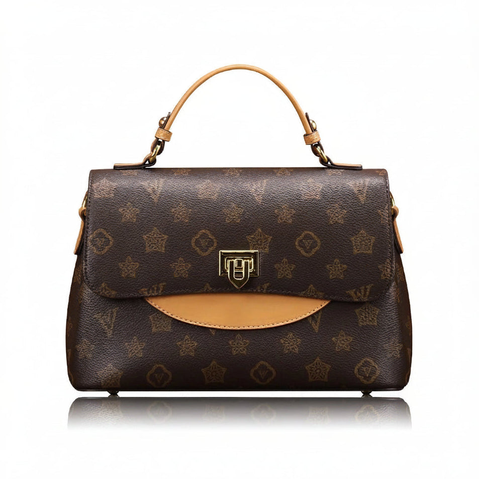 Elegant Vintage Luxury Leather Large Capacity Shoulder Bag